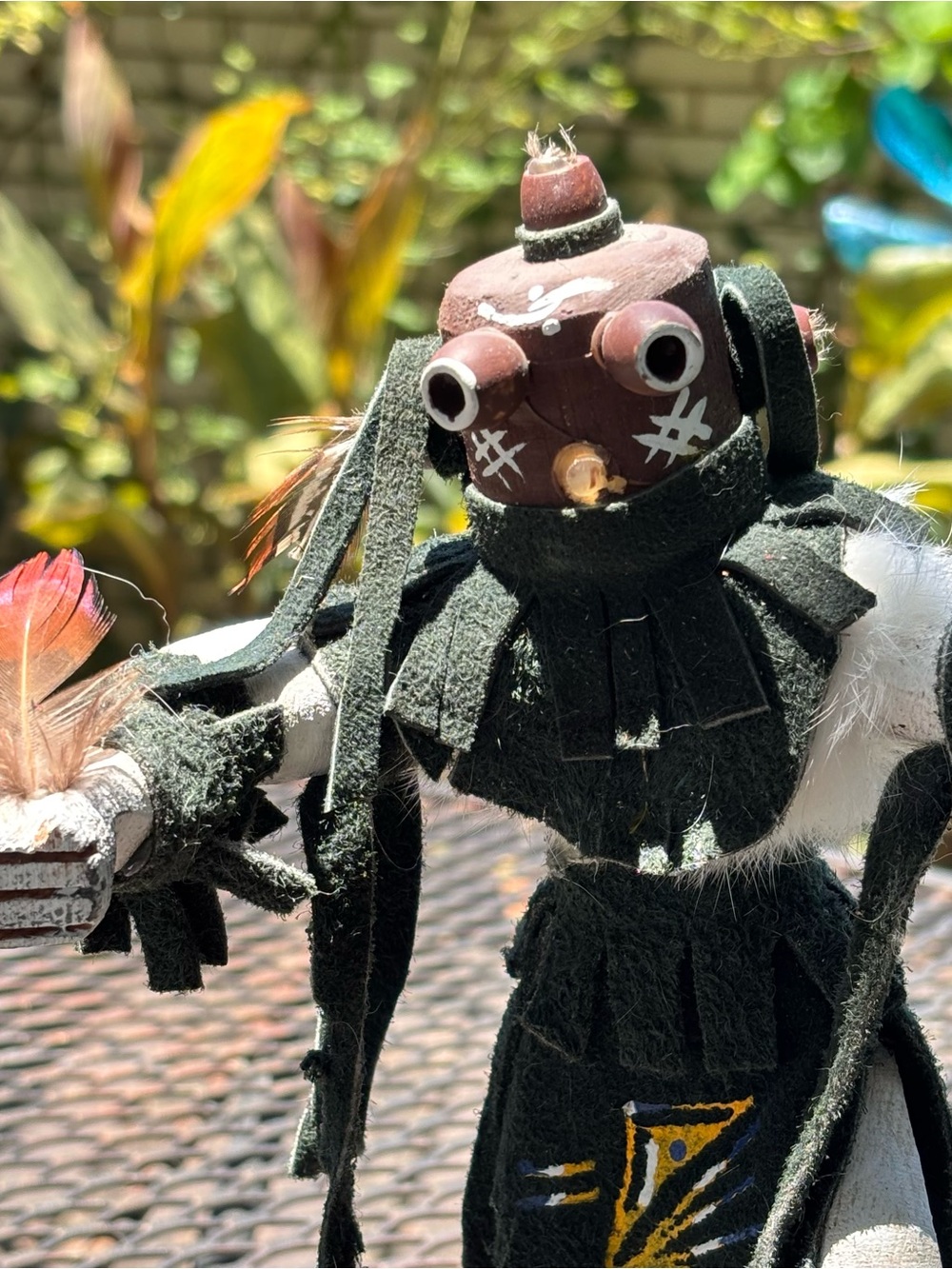Artisan made kachina "mud head" figure